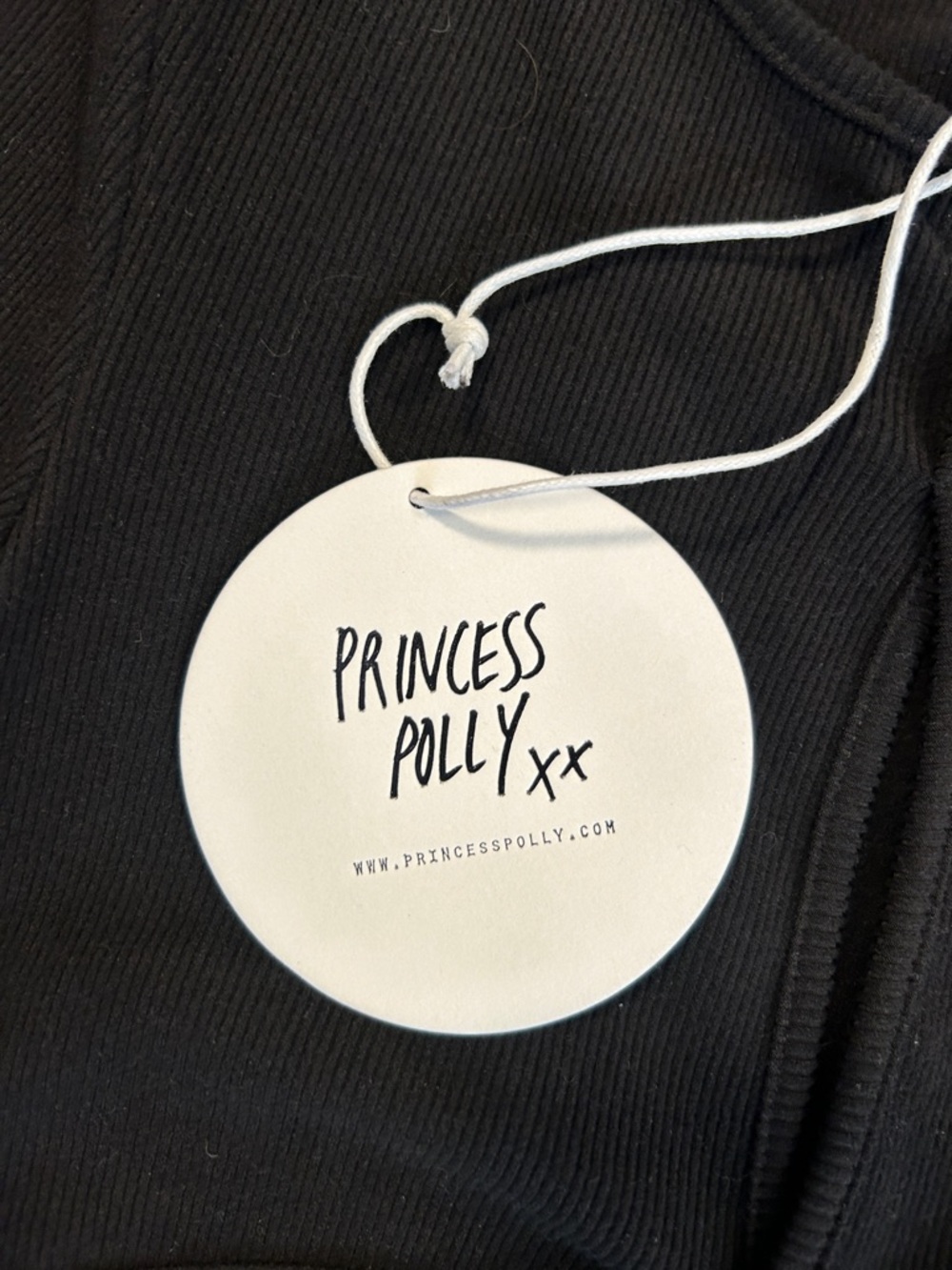 Princess Polly Moonlight Mini Dress Black Cutout Ribbed NWT US 4 AU 8 - Picture 3 of 8